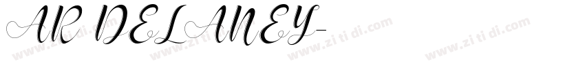 AR DELANEY字体转换